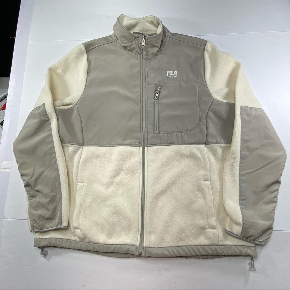 EVERLAST Sport Full -Zip Up Gray & Cream Jacket Men’s Size:XL